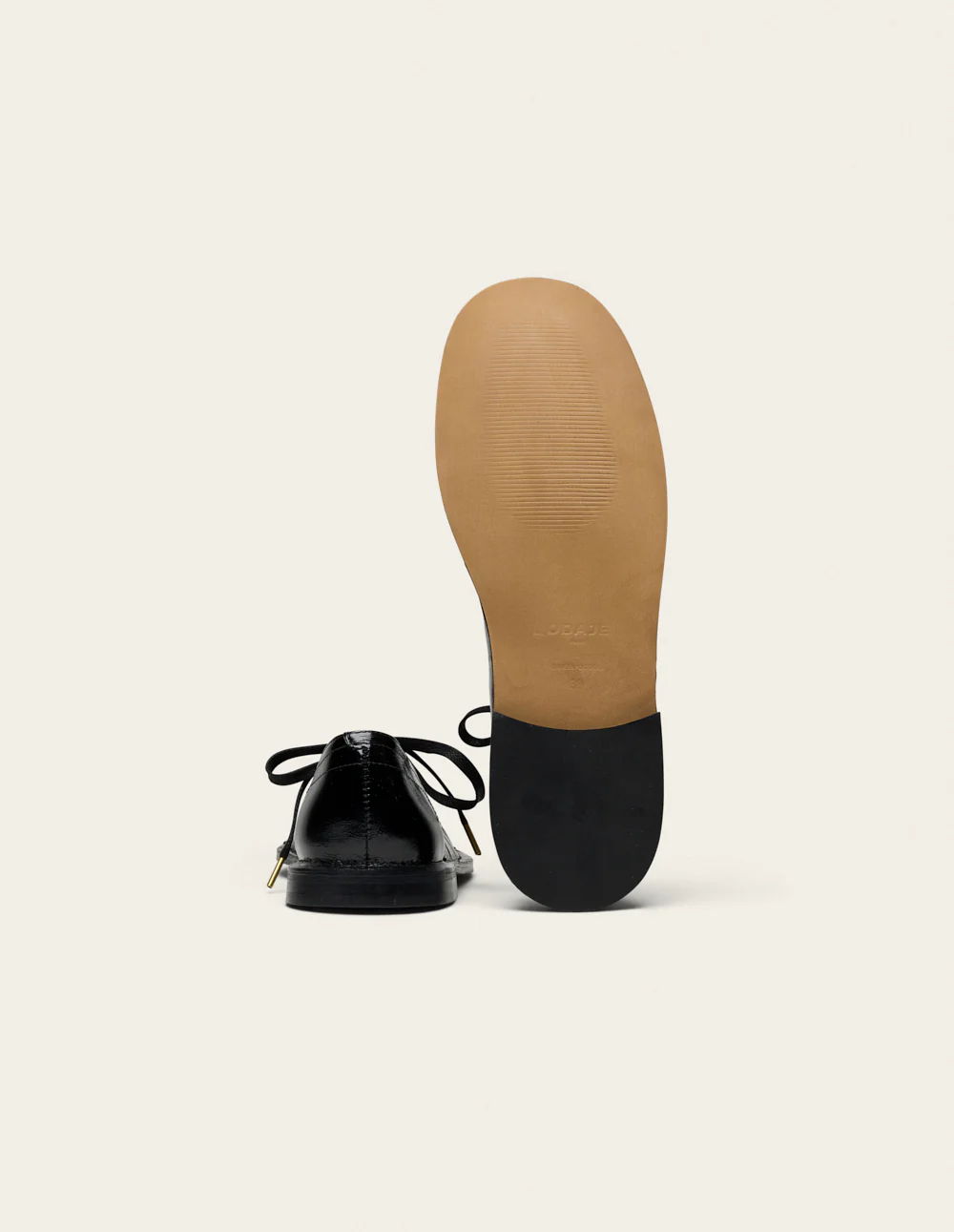 Ballerines Agna - Cuir plissé verni noir - Image 7