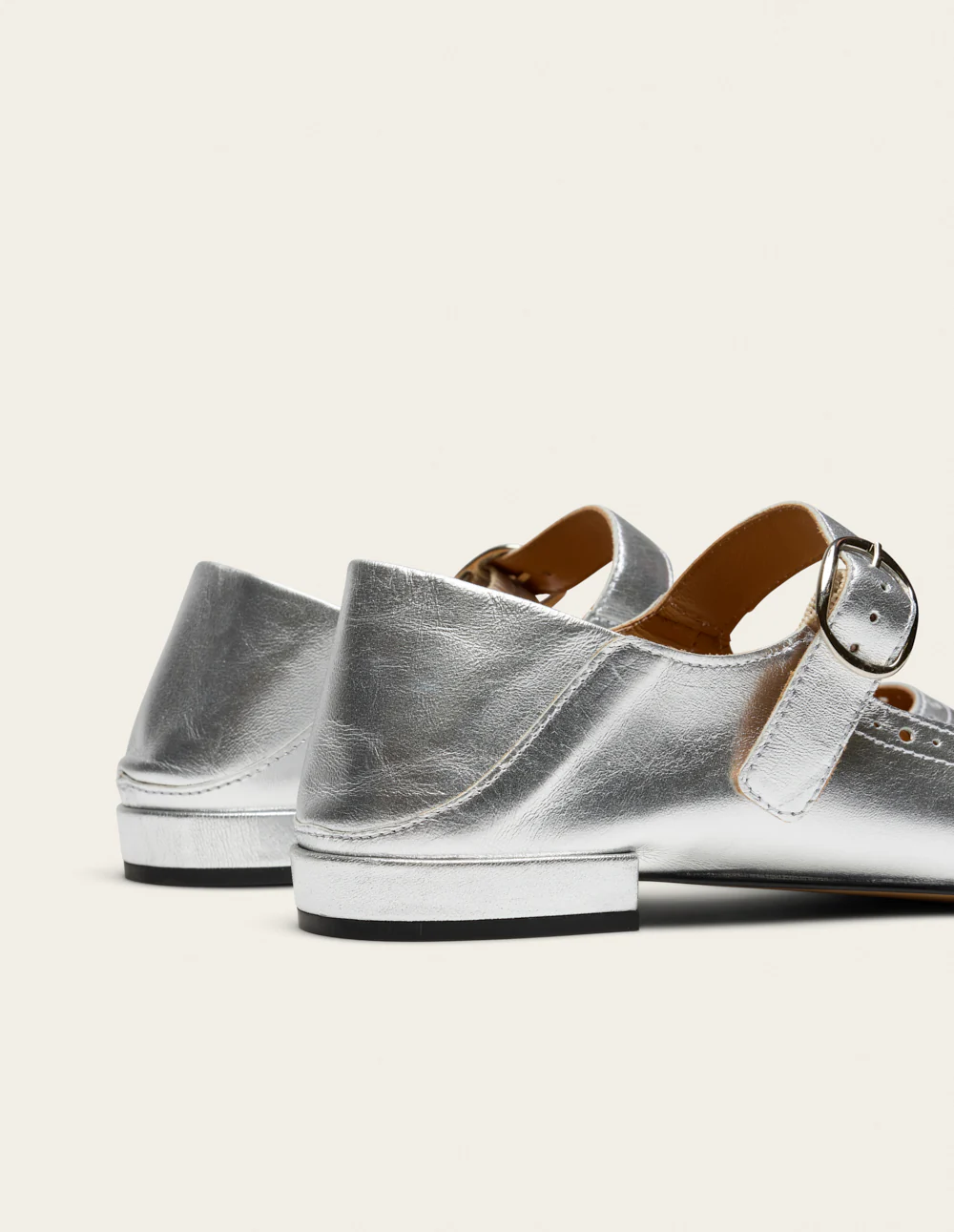 Ballerines Lali - Cuir argenté - Image 6