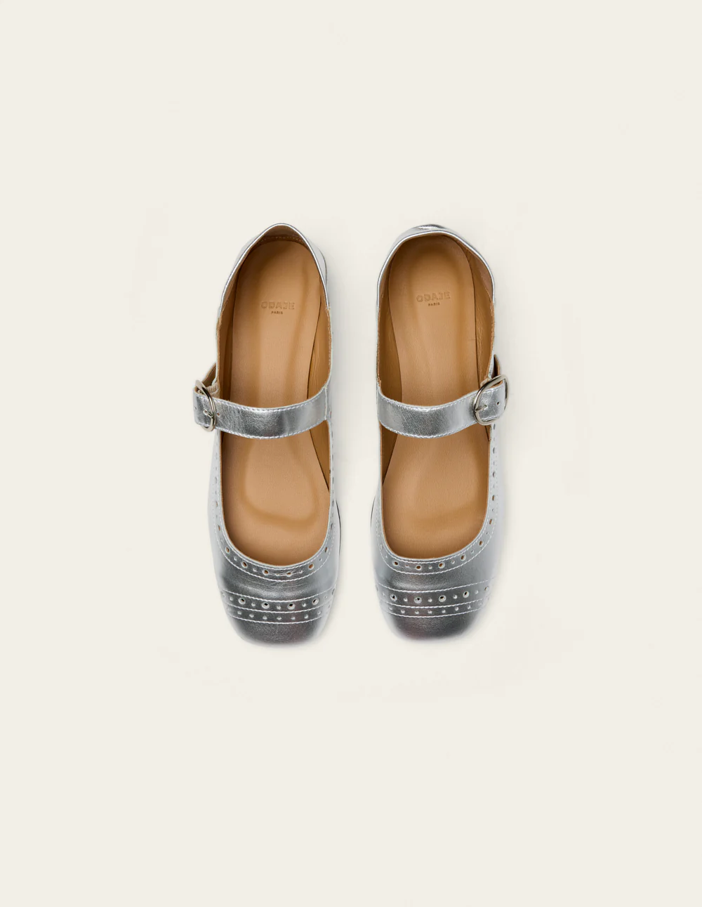 Ballerines Lali - Cuir argenté - Image 8