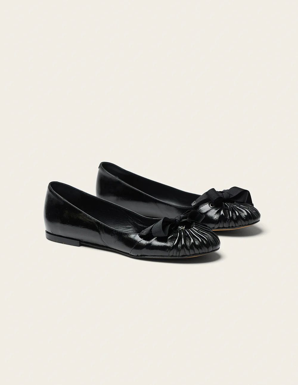 Ballerines Sana - Cuir plissé noir - Image 3