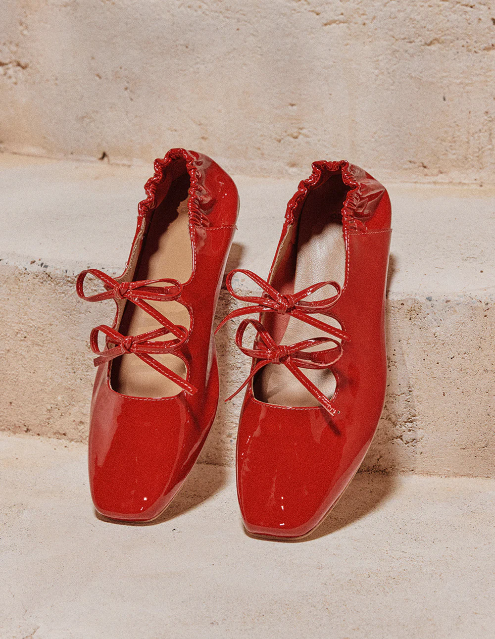 Ballerines Tula - Cuir verni rouge - Image 2