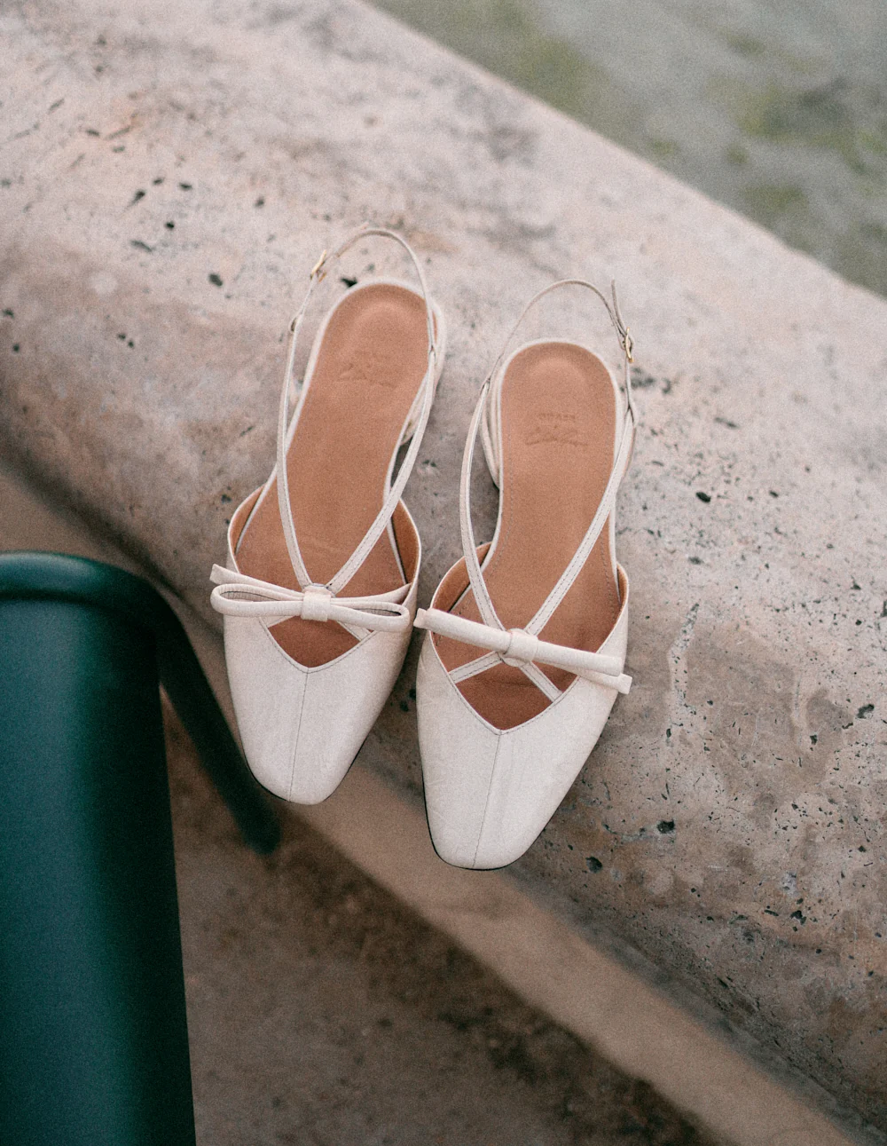 Ballerines Viki - Cuir plissé écru - Image 6
