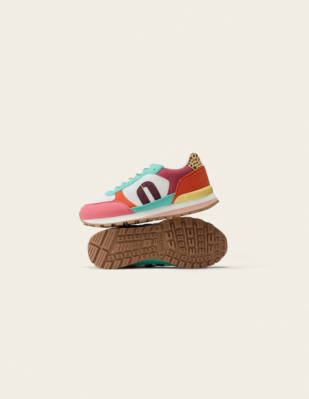 Baskets basses Aline - Rose blanc canard - Image 3