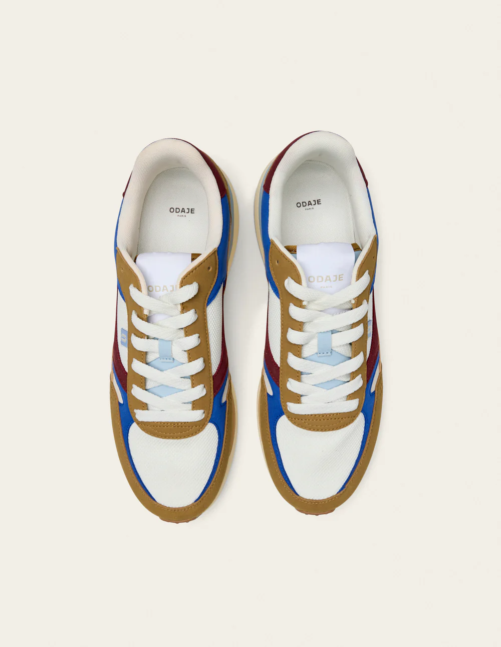 Baskets basses Anael - Marron bleu bordeaux - Image 7