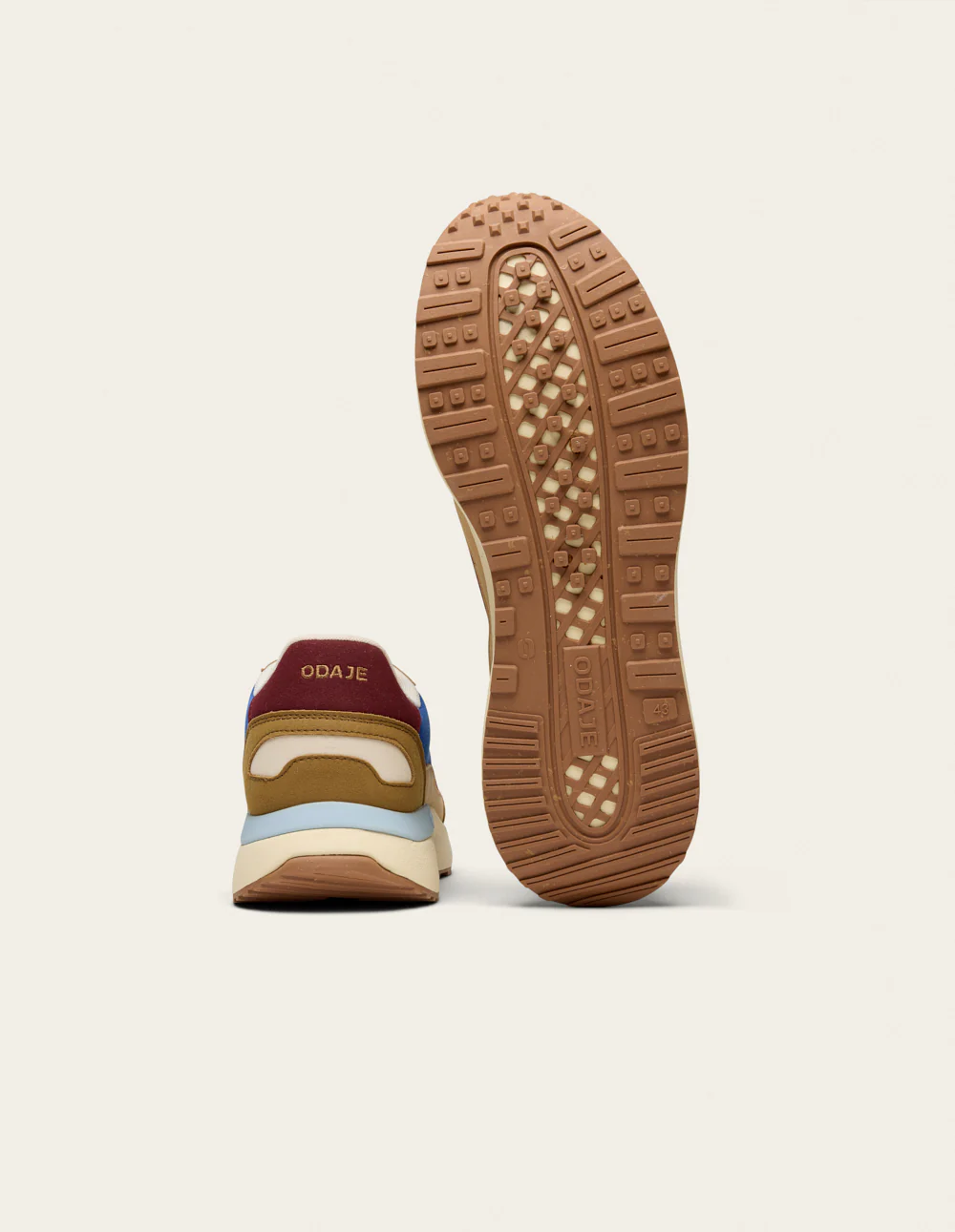 Baskets basses Anael - Marron bleu bordeaux - Image 8
