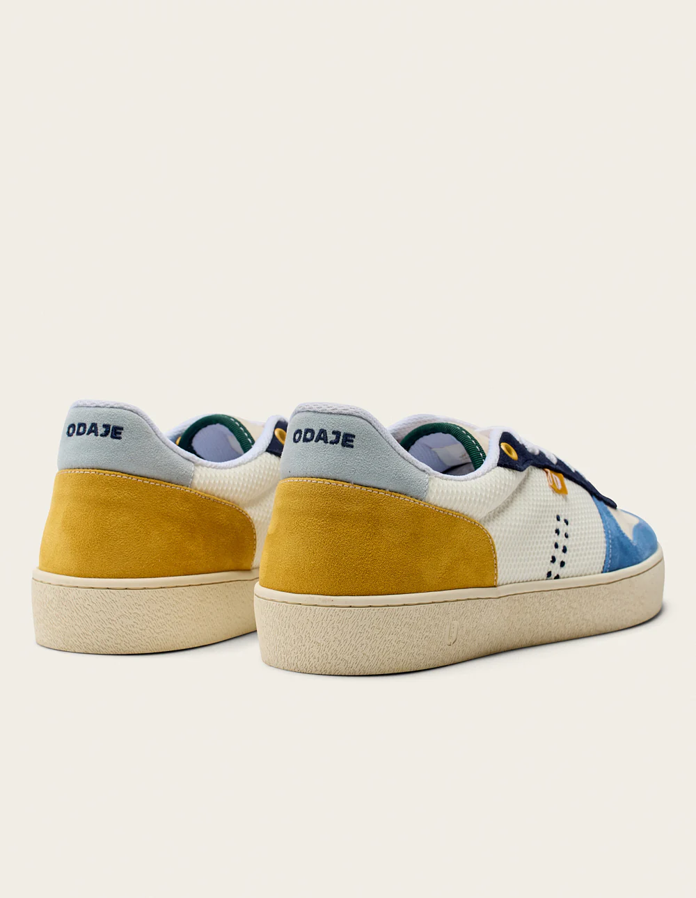 Baskets basses Arthur - Bleu ivoire moutarde - Image 5