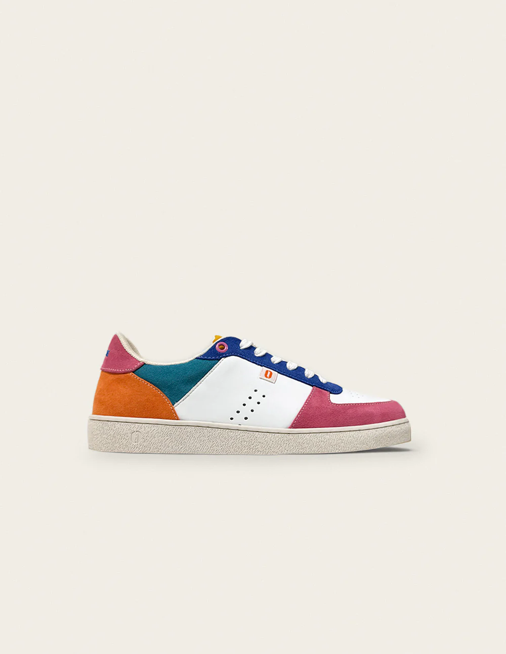 Baskets basses Marie - Fuchsia blanc bleu