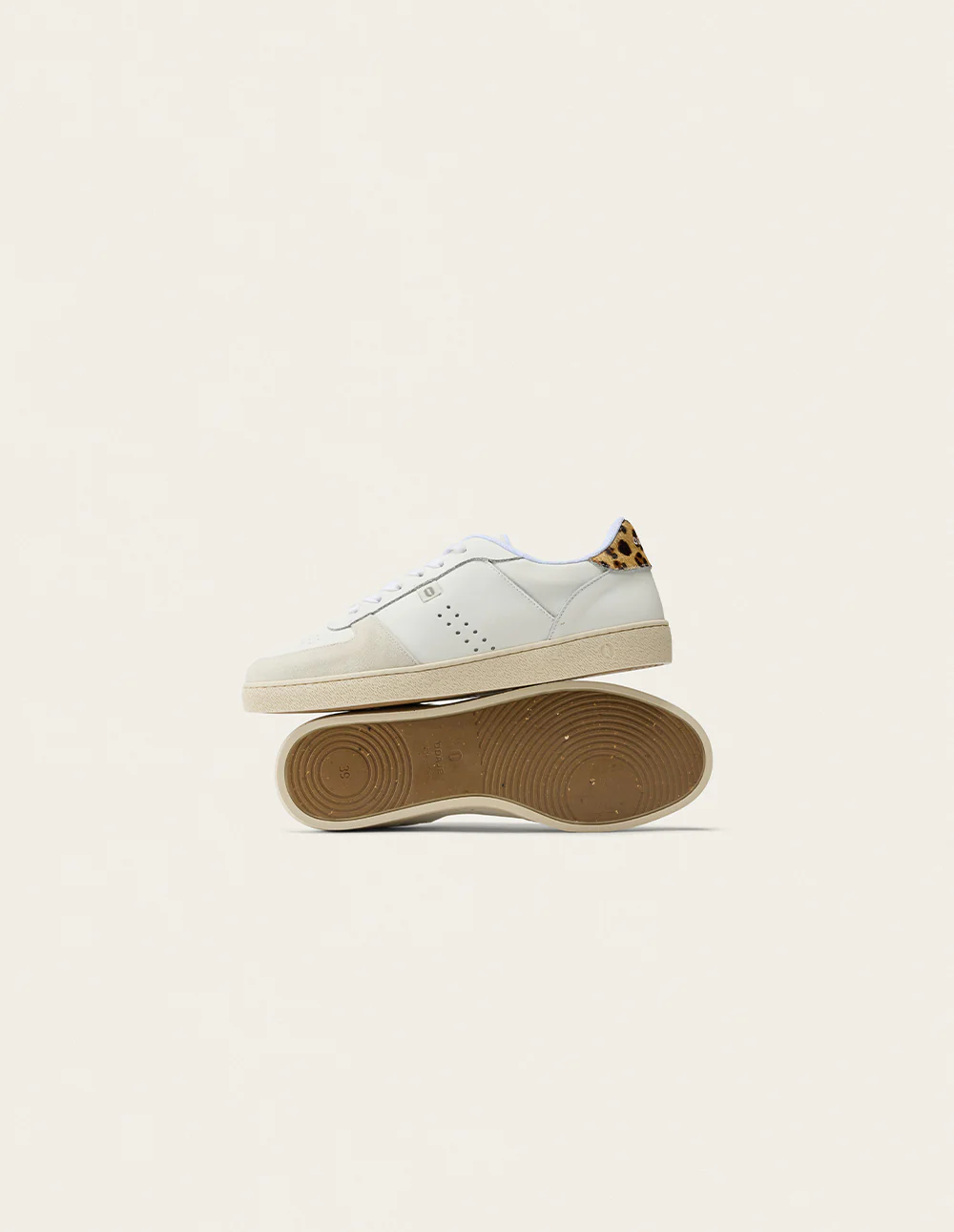 Baskets basses Marie - Gris clair blanc pony - Image 5