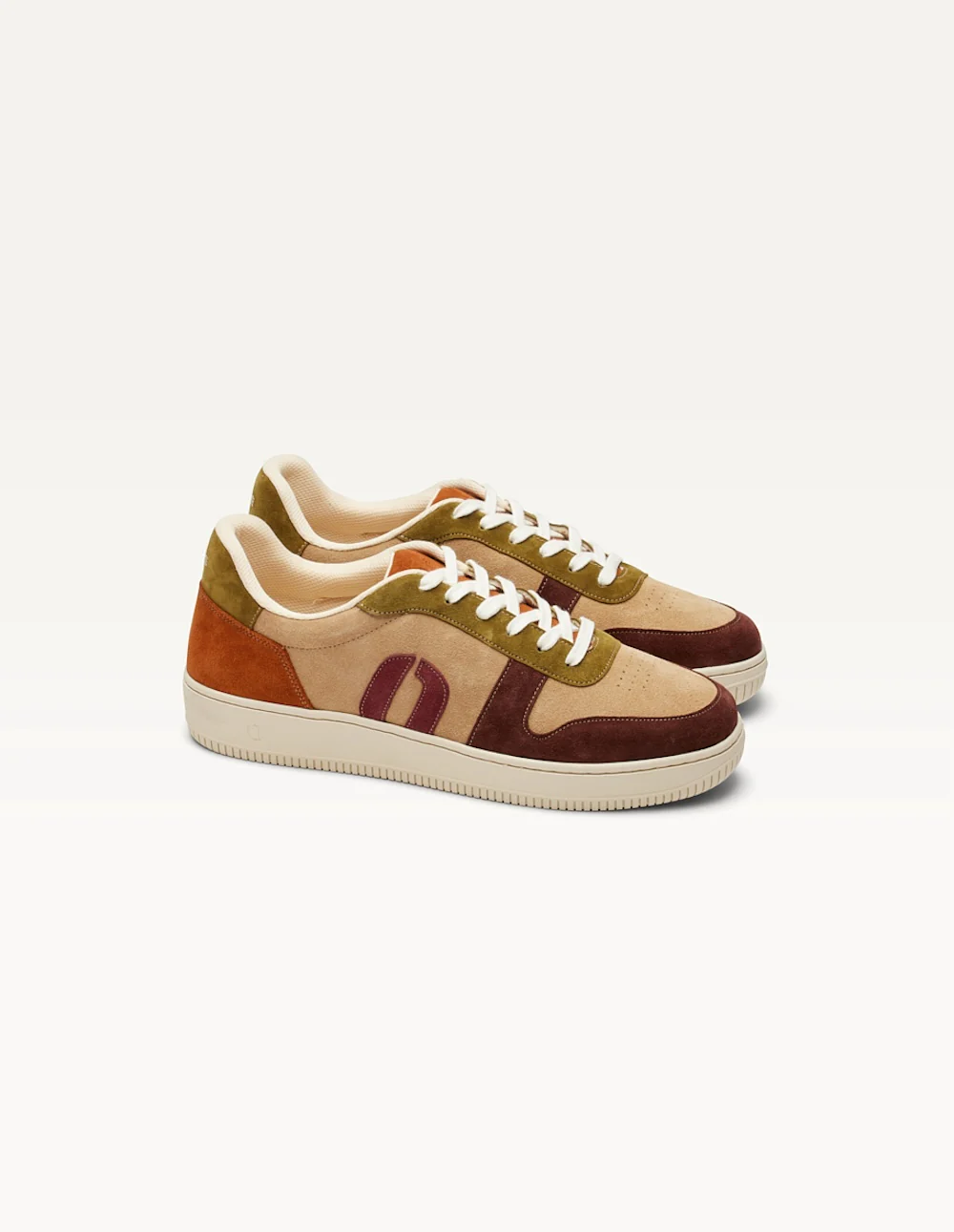 Baskets basses Matthieu - Chocolat beige kaki clair - Image 3