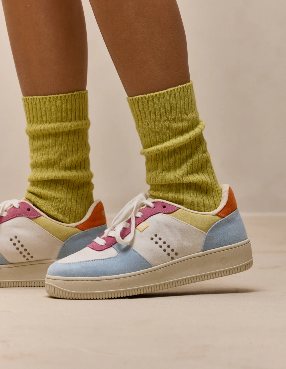 Baskets basses Maxence F - Ciel rose citron - Image 5