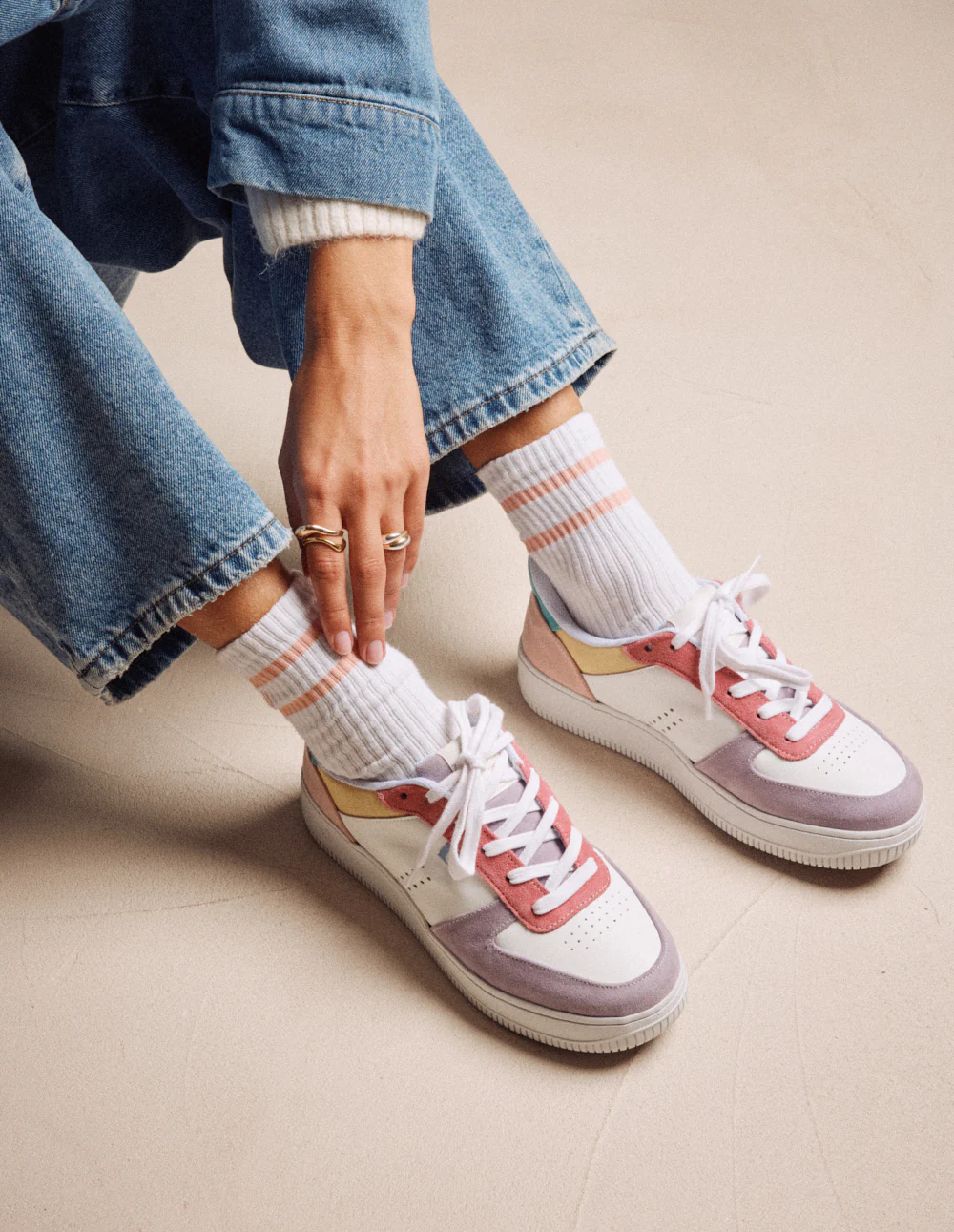 Baskets basses Maxence F - Lilas blanc rose - Image 2