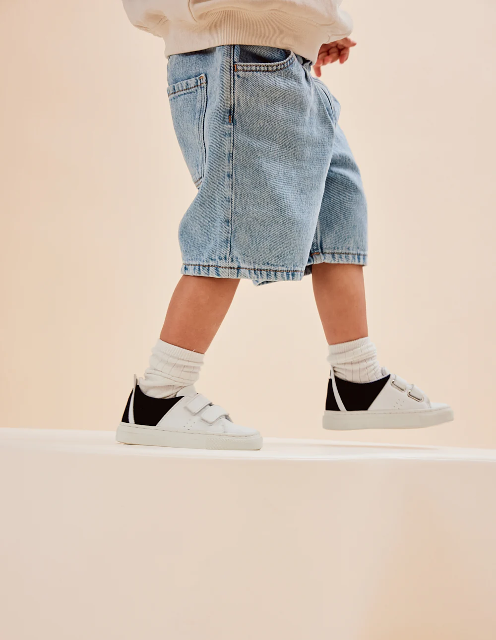 Baskets Enfants René Junior - Blanc marine - Image 7
