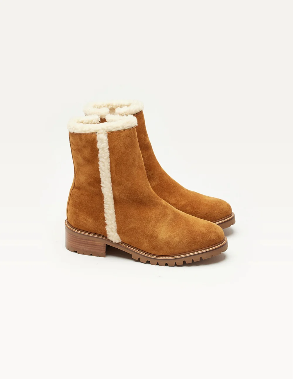 Bottes fourrées Céline - Suède ambre - Image 2