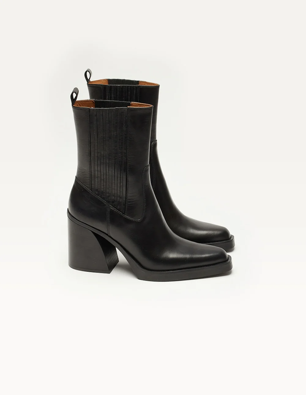 Bottines à talons Paola - Cuir noir - Image 2