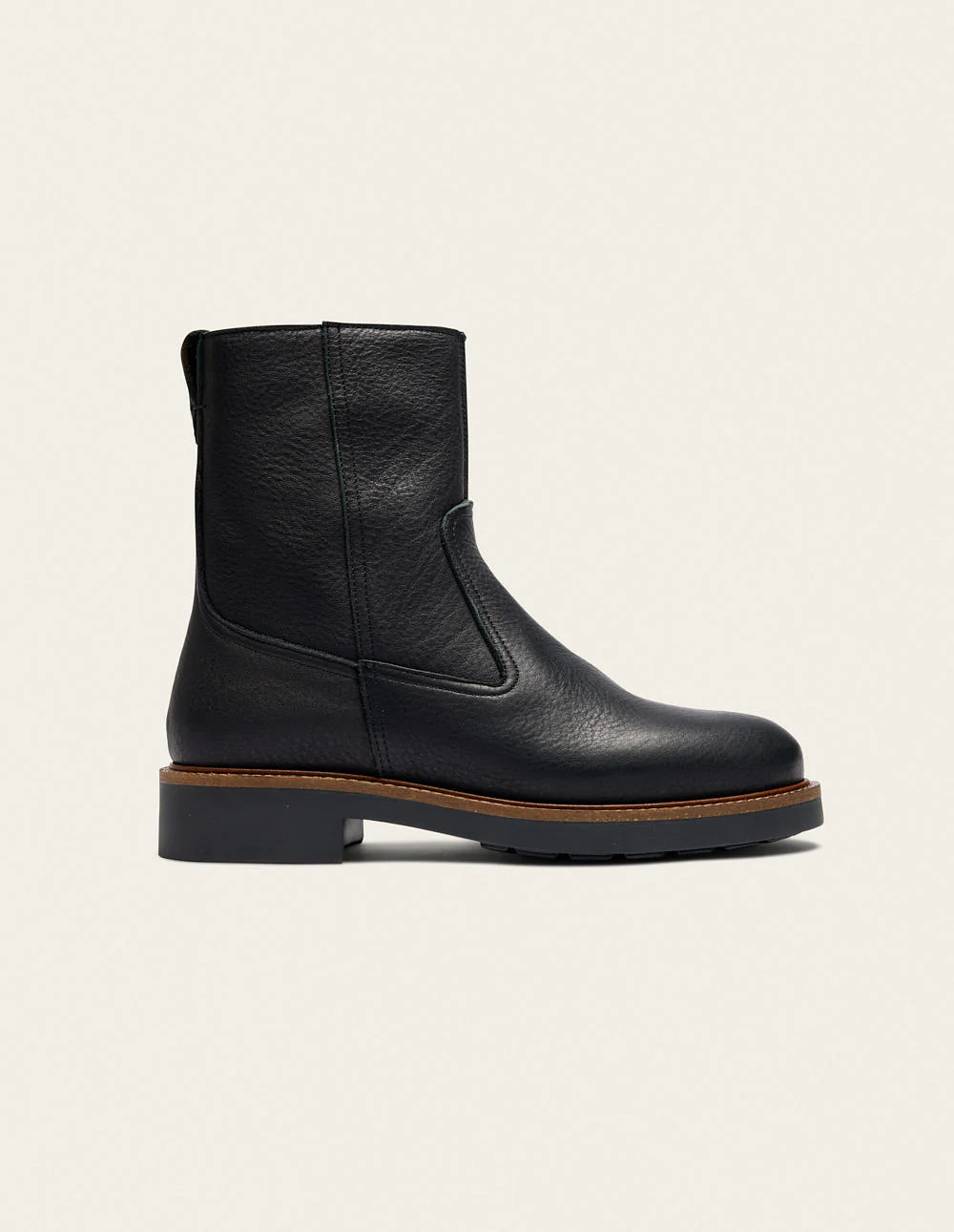 Bottines Aris - Cuir grainé noir