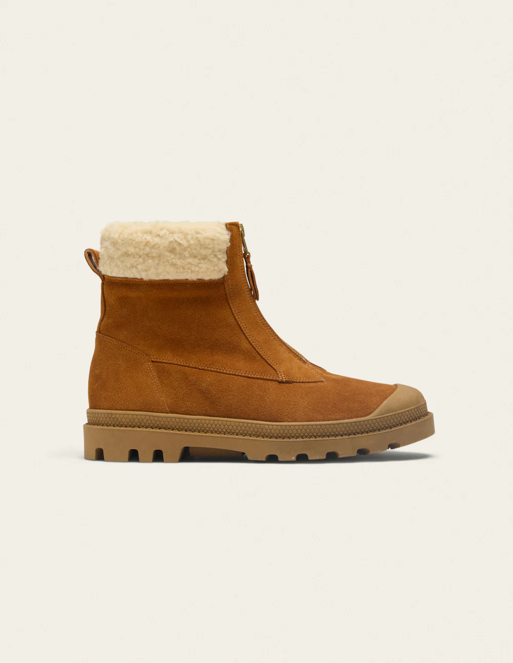 Bottines Bruma - Suède ambre fourré