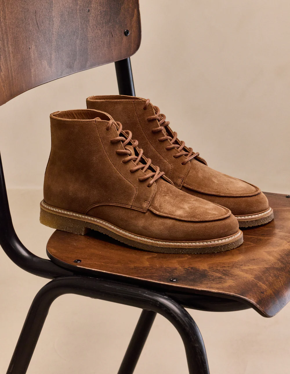 Bottines Hugo - Suède marron