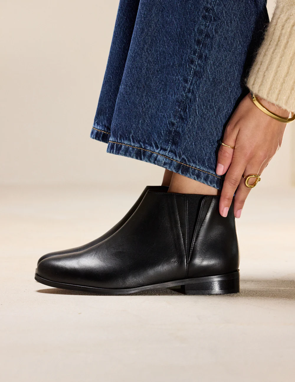 Bottines Jeanne B - Cuir noir - Image 5