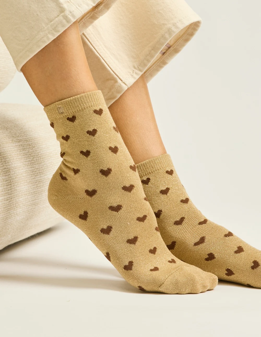 Coffret de 7 chaussettes - Chaussettes cœur paillettes - Image 3
