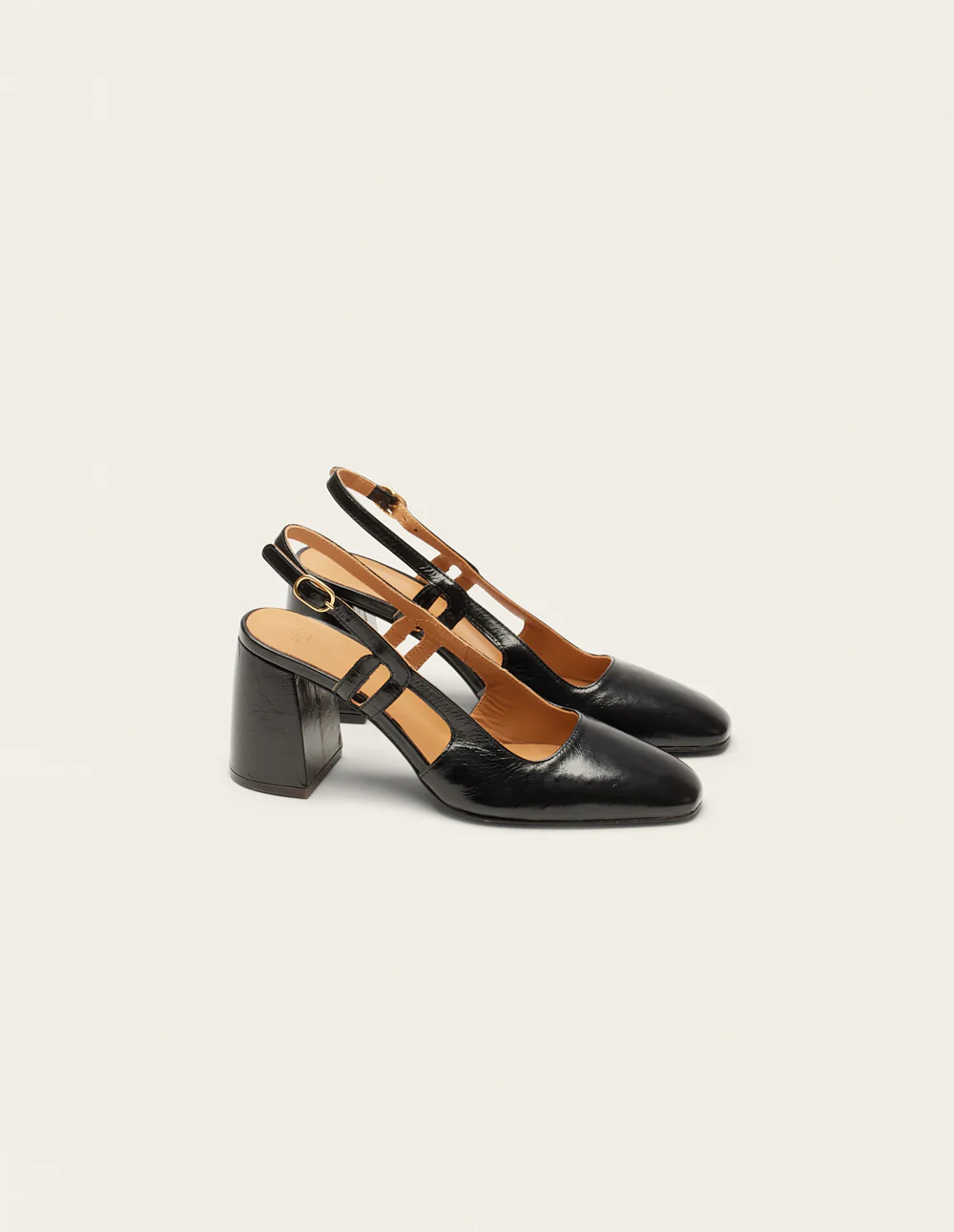 Escarpins Marcie - Cuir plissé noir - Image 4
