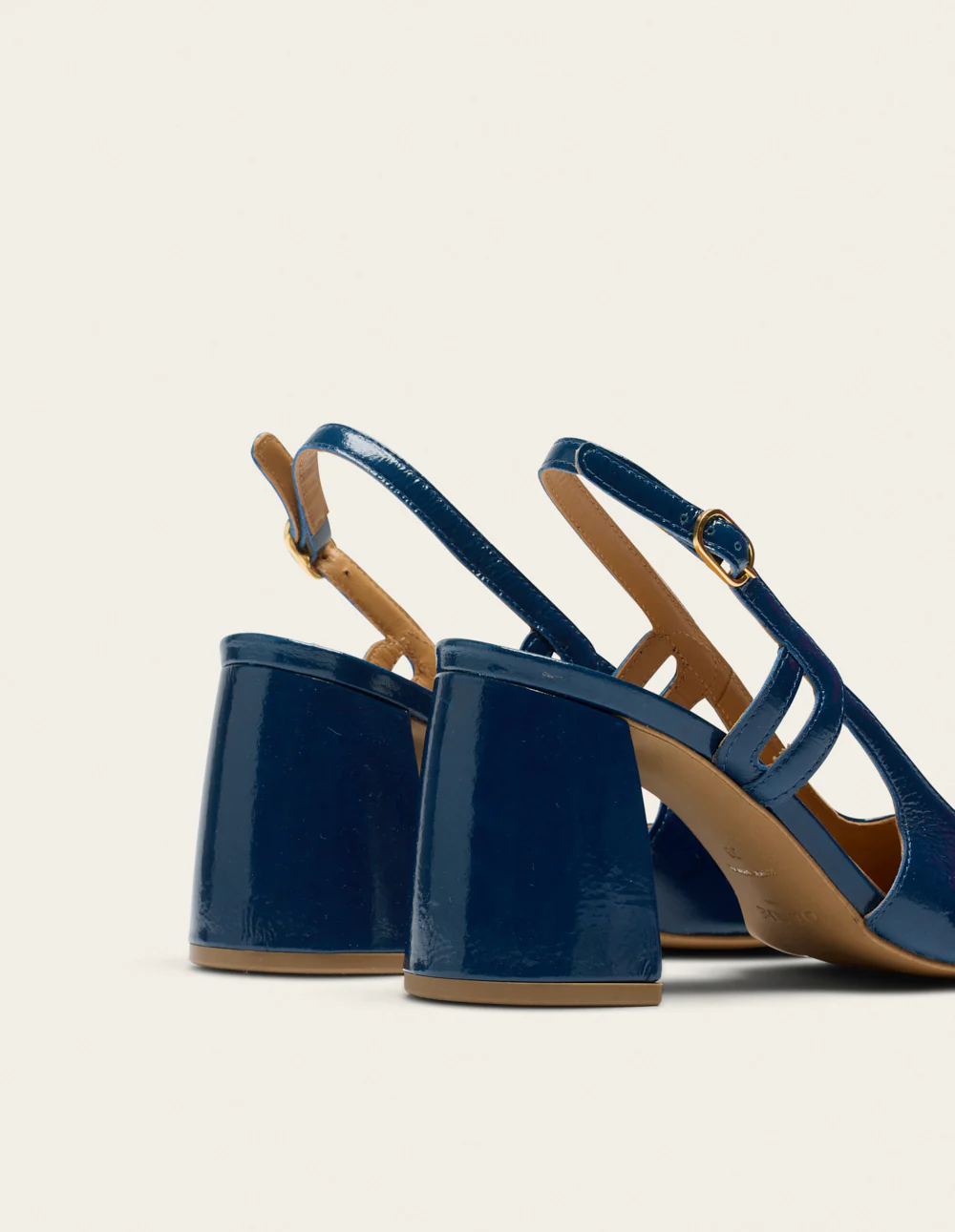 Escarpins Marcie - Cuir plissé verni cobalt - Image 5
