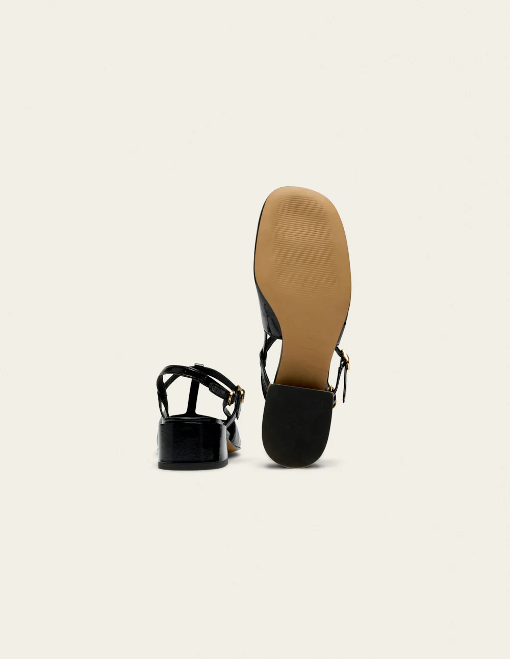 Escarpins Ryla - Cuir plissé noir - Image 6