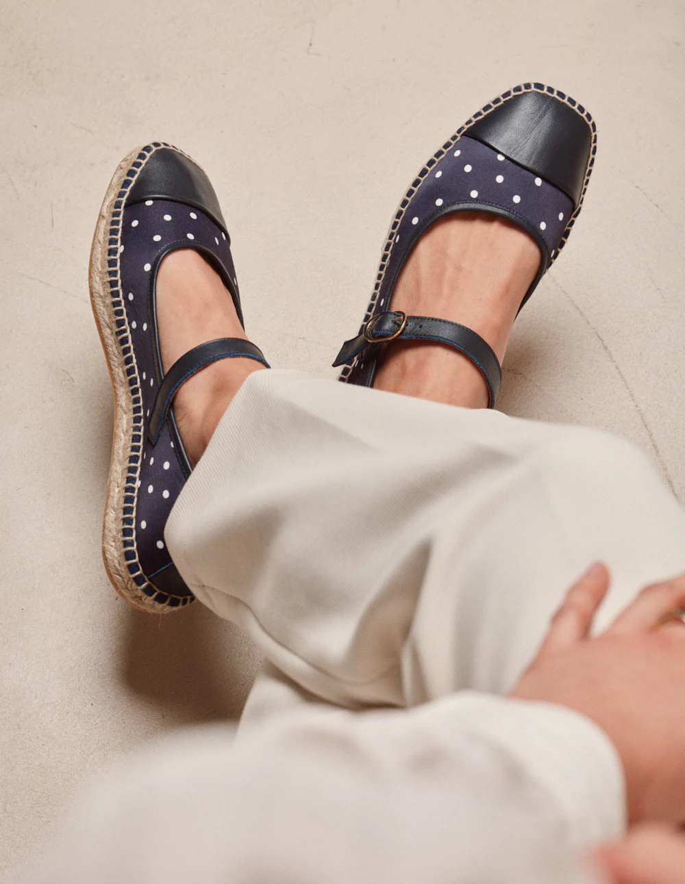 Espadrilles Bebi - Pois marine - Image 4