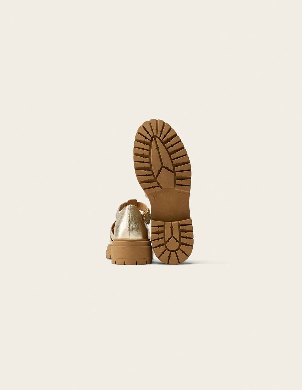 Sandales Rosalia - Cuir grainé champagne - Image 6