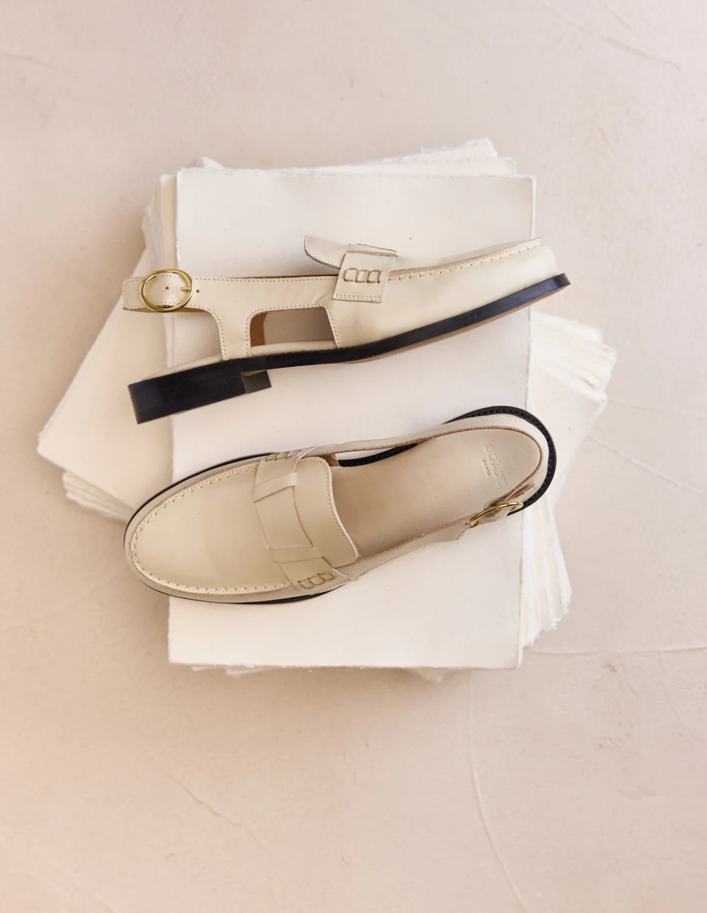 Mocassins Mangsa - Cuir box ivoire - Image 3