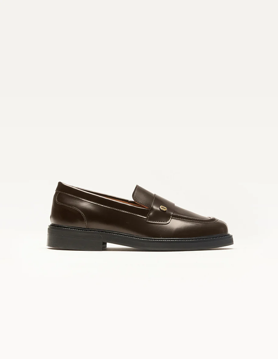 Mocassins Marjorie - Cuir box marron