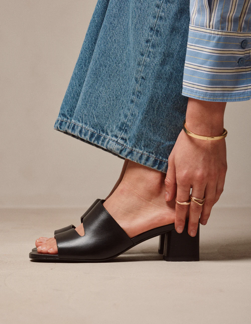 Mules Fika - Cuir noir - Image 3