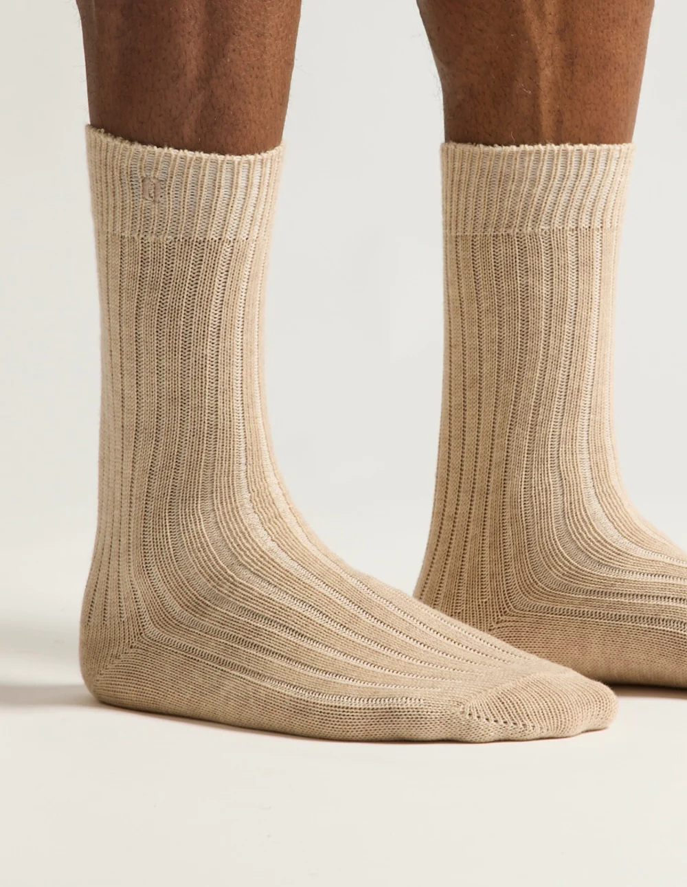 Pack de 2 Chaussettes - Chaussettes épaisses noir beige - Image 3