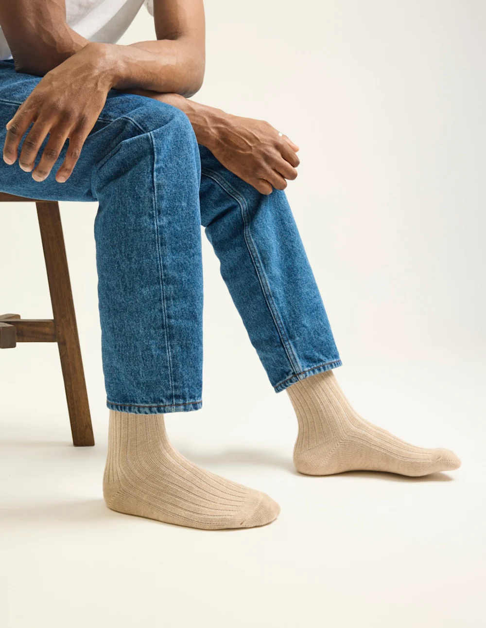 Pack de 2 Chaussettes - Chaussettes épaisses noir beige - Image 4