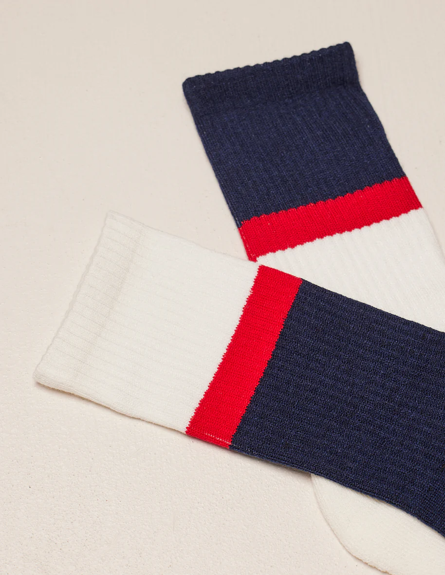 Pack de 2 chaussettes - Sport bleu blanc rouge - Image 3