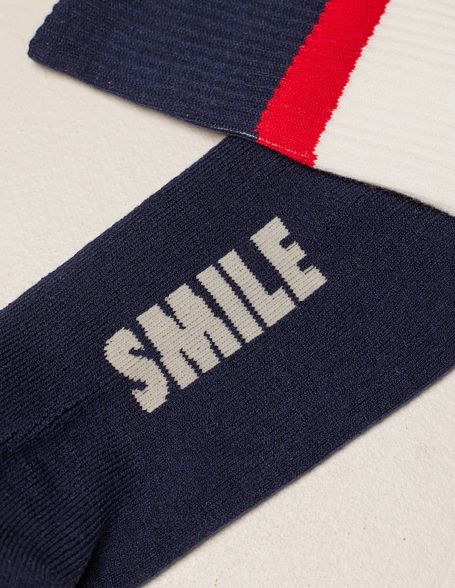 Pack de 2 chaussettes - Sport bleu blanc rouge - Image 4