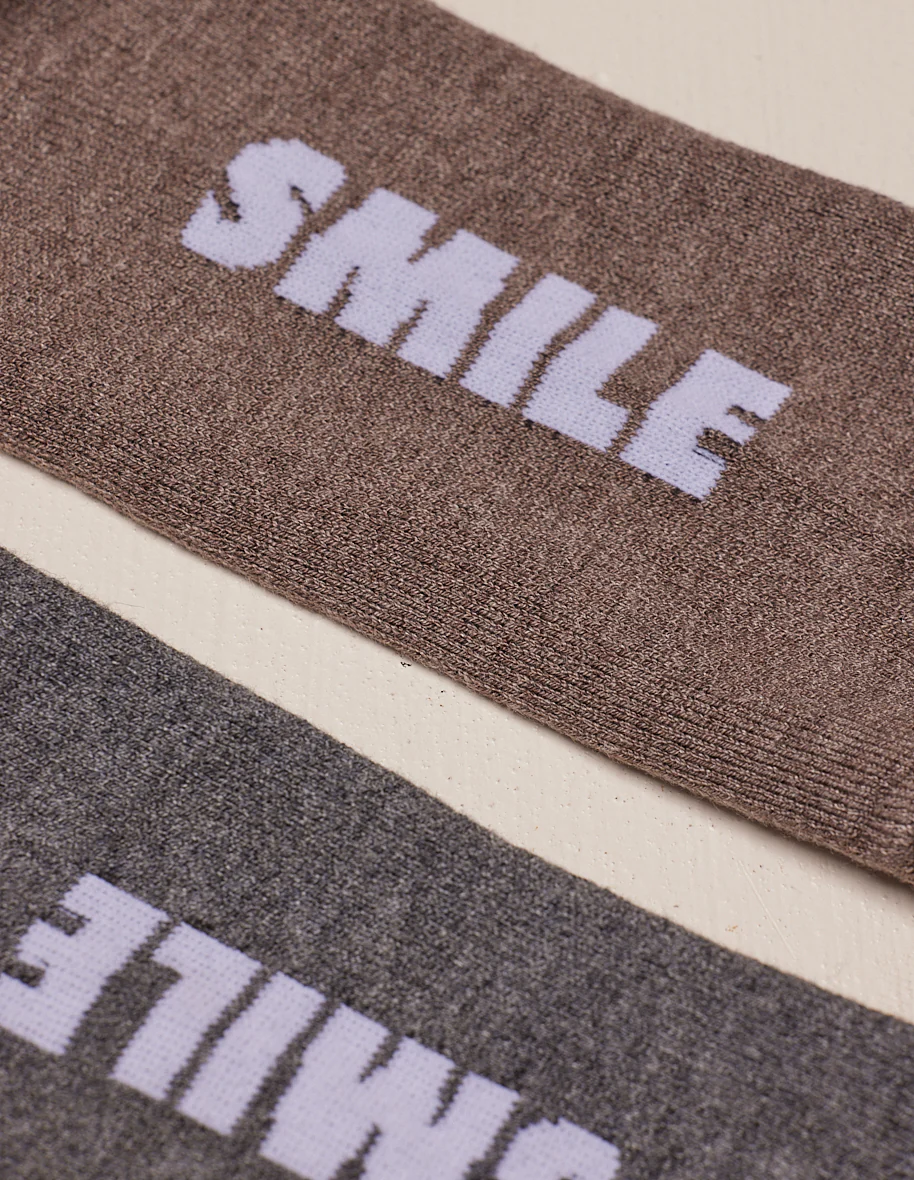 Pack de 2 chaussettes - Sport chiné marron gris - Image 3