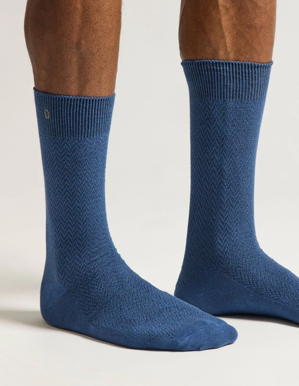 Pack de 3 Chaussettes - Chevrons gaufré noir marine et bleu - Image 3