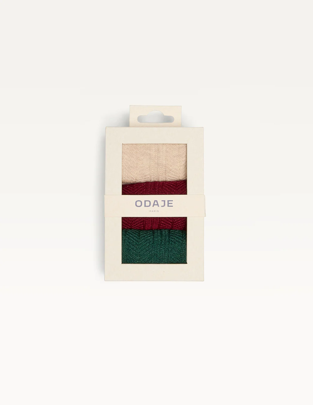 Pack de 3 Chaussettes - Beige vert bordeaux - Image 2