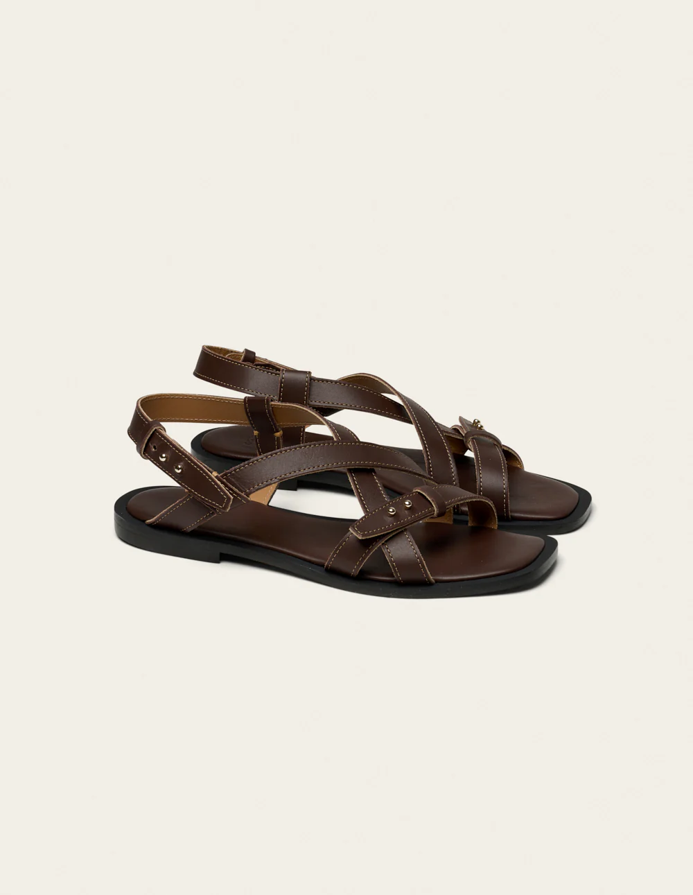 Sandales Dioni - Cuir chocolat - Image 4
