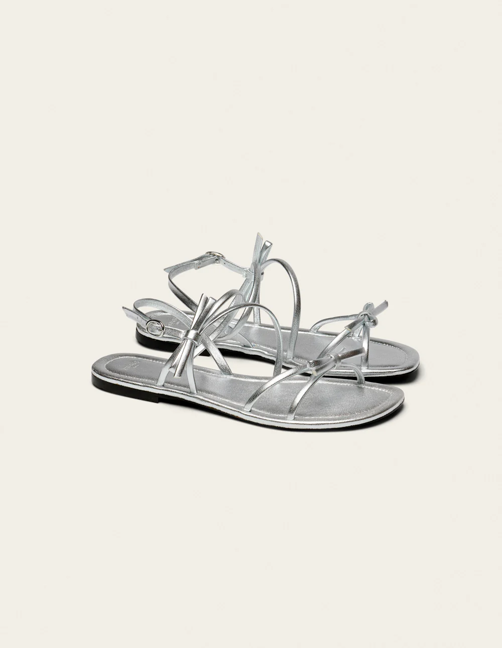 Sandales Nilu - Cuir argenté - Image 3