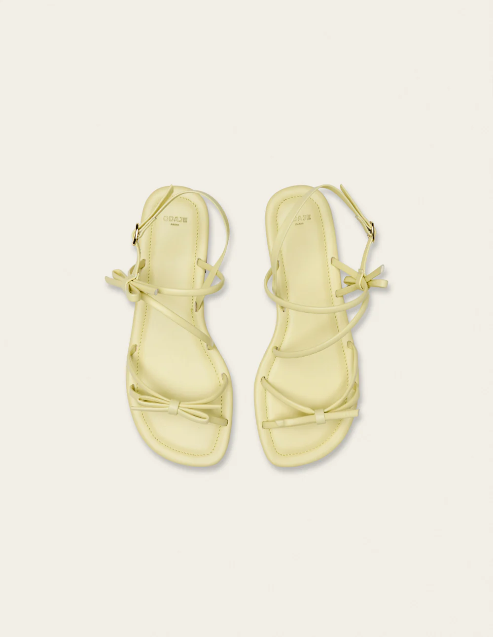 Sandales Nilu - Cuir jaune pastel - Image 5