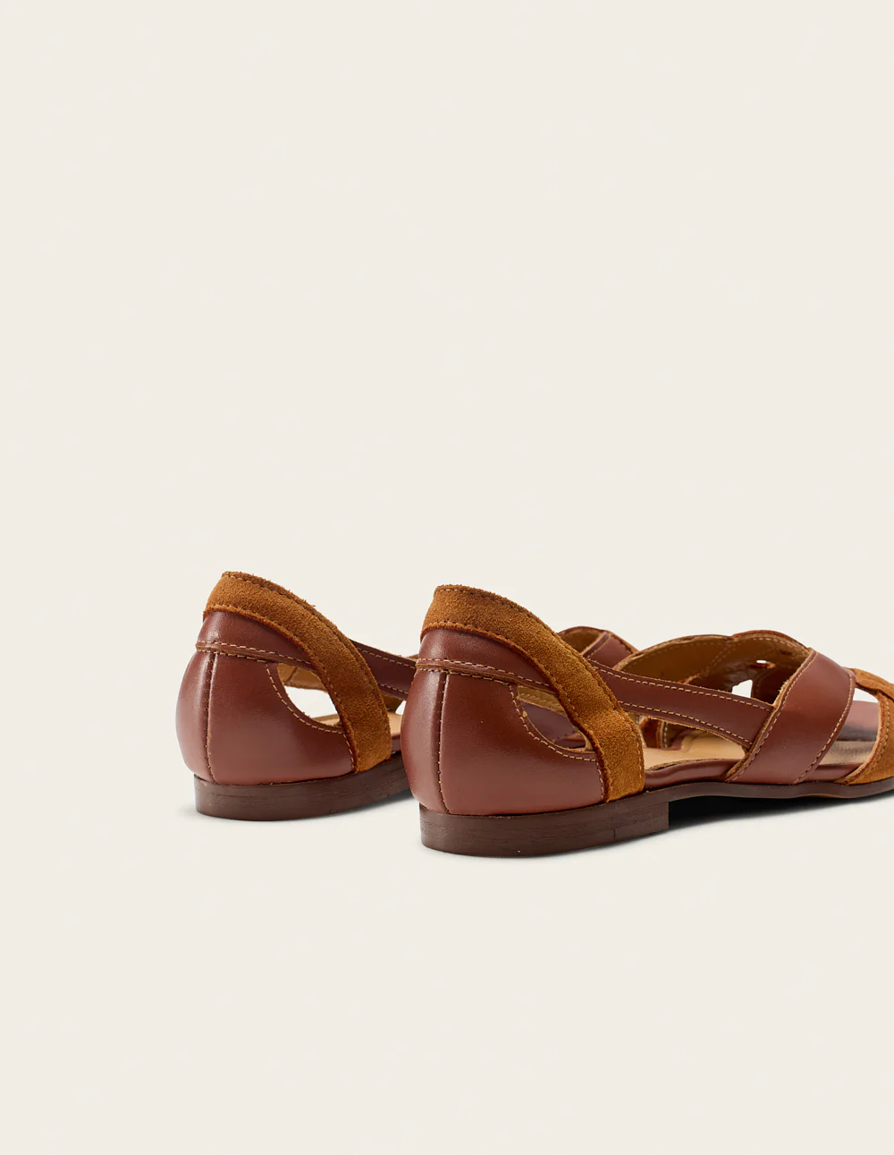Sandales Clémentine - Cuir et suède marron - Image 6