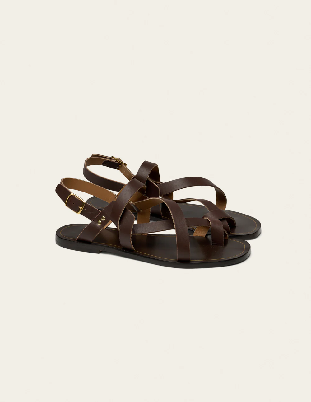 Sandales Siani - Cuir chocolat - Image 3