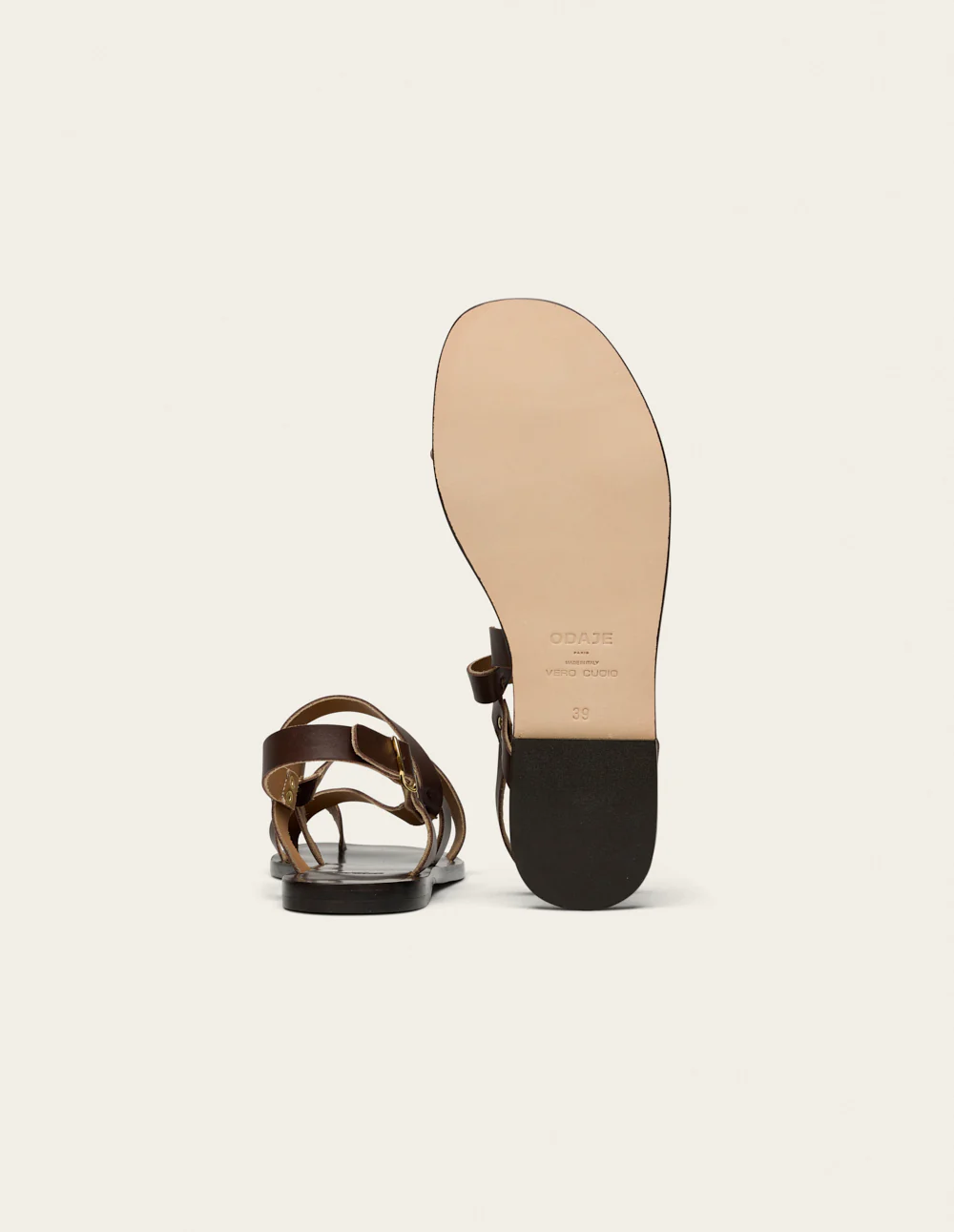 Sandales Siani - Cuir chocolat - Image 6